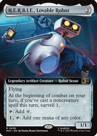 Image of H.E.R.B.I.E., Lovable Robot (Extended Art) (MSC-436) - Commander: Marvel Super Heroes