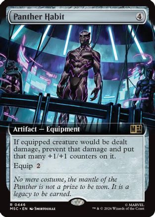 Image of Panther Habit (Extended Art) (MSC-446) - Commander: Marvel Super Heroes Foil