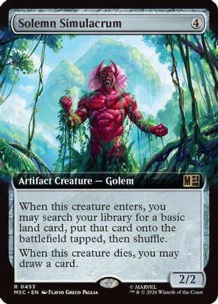 Image of Solemn Simulacrum (Extended Art) (MSC-453) - Commander: Marvel Super Heroes Foil