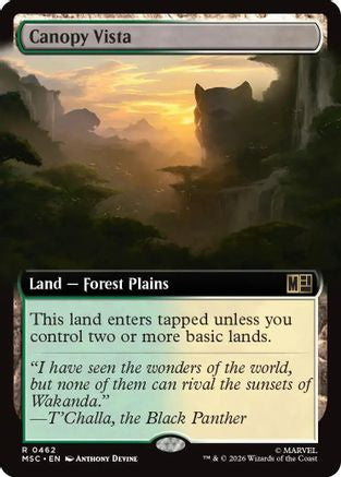 Image of Canopy Vista (Extended Art) (MSC-462) - Commander: Marvel Super Heroes Foil