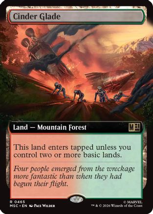 Image of Cinder Glade (Extended Art) (MSC-465) - Commander: Marvel Super Heroes