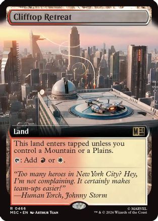 Image of Clifftop Retreat (Extended Art) (MSC-466) - Commander: Marvel Super Heroes Foil