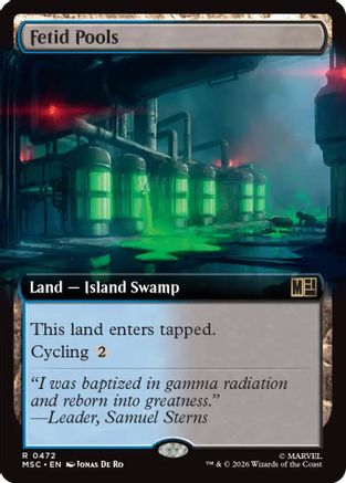 Image of Fetid Pools (Extended Art) (MSC-472) - Commander: Marvel Super Heroes Foil
