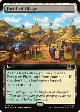 Image of Fortified Village (Extended Art) (MSC-474) - Commander: Marvel Super Heroes Foil