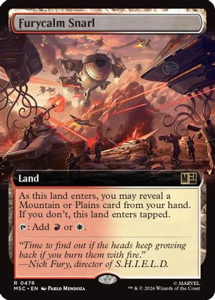 Image of Furycalm Snarl (Extended Art) (MSC-476) - Commander: Marvel Super Heroes Foil