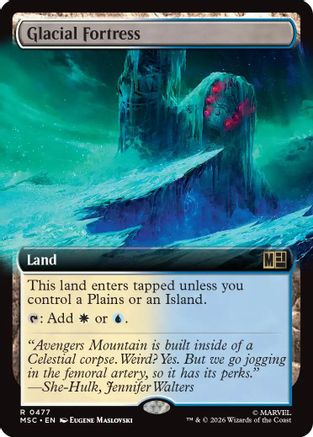 Image of Glacial Fortress (Extended Art) (MSC-477) - Commander: Marvel Super Heroes Foil