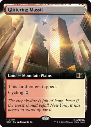 Image of Glittering Massif (Extended Art) (MSC-478) - Commander: Marvel Super Heroes Foil