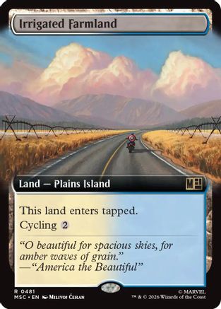 Image of Irrigated Farmland (Extended Art) (MSC-481) - Commander: Marvel Super Heroes Foil