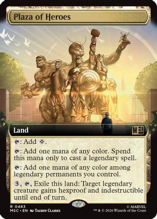 Image of Plaza of Heroes (Extended Art) (MSC-483) - Commander: Marvel Super Heroes Foil