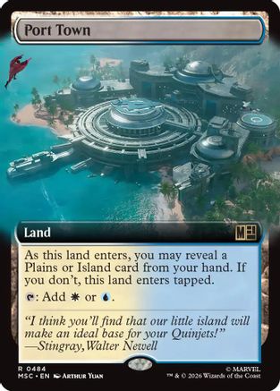Image of Port Town (Extended Art) (MSC-484) - Commander: Marvel Super Heroes Foil