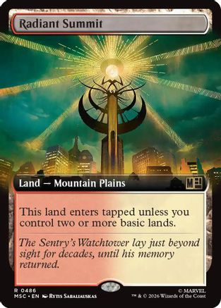 Image of Radiant Summit (Extended Art) (MSC-486) - Commander: Marvel Super Heroes Foil