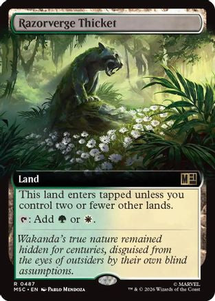 Image of Razorverge Thicket (Extended Art) (MSC-487) - Commander: Marvel Super Heroes Foil