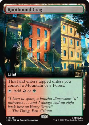 Image of Rootbound Crag (Extended Art) (MSC-489) - Commander: Marvel Super Heroes