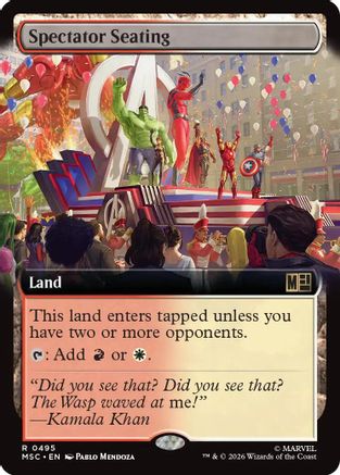 Image of Spectator Seating (Extended Art) (MSC-495) - Commander: Marvel Super Heroes Foil