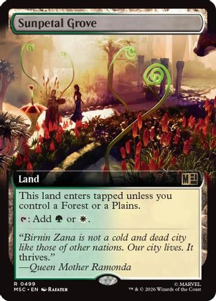 Image of Sunpetal Grove (Extended Art) (MSC-499) - Commander: Marvel Super Heroes Foil