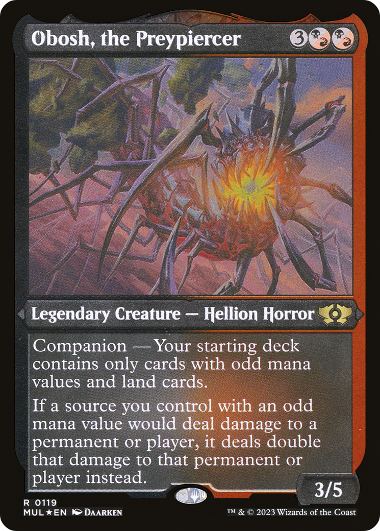 Image of Obosh, the Preypiercer (Foil Etched) [Multiverse Legends]