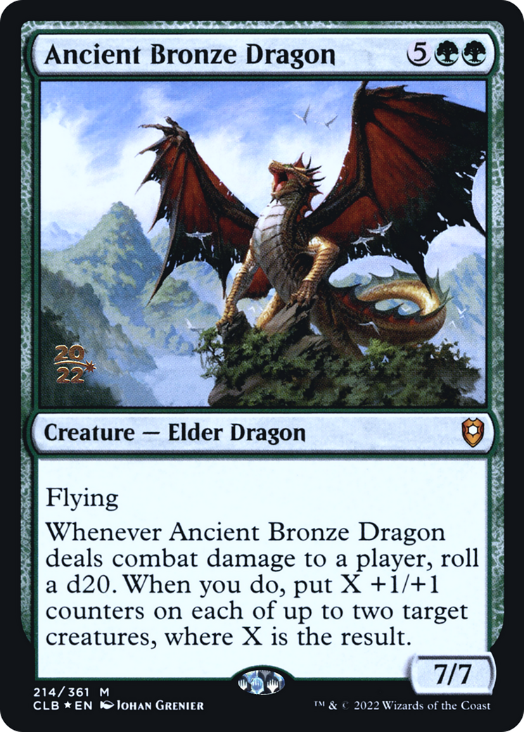 Image of Ancient Bronze Dragon [Commander Legends: Battle for Baldur's Gate Prerelease Promos]