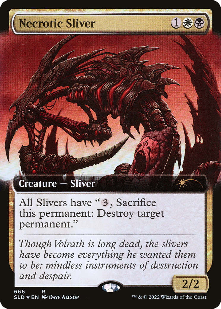 Image of Necrotic Sliver (Extended Art) [Secret Lair Drop Promos]