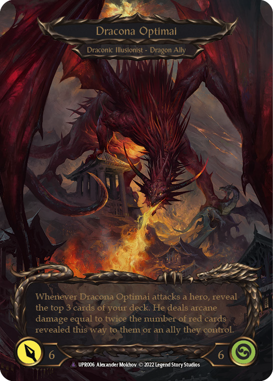Image of Invoke Dracona Optimai // Dracona Optimai (Marvel) [UPR006] (Uprising)  Cold Foil