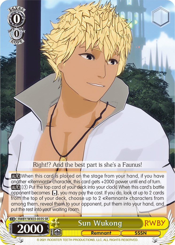 Image of Sun Wukong (RWBY/WX03-003S SR) [RWBY]