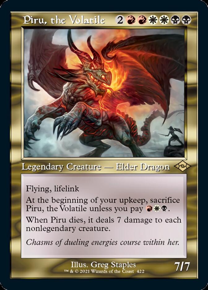 Image of Piru, the Volatile (Retro Foil Etched) [Modern Horizons 2]