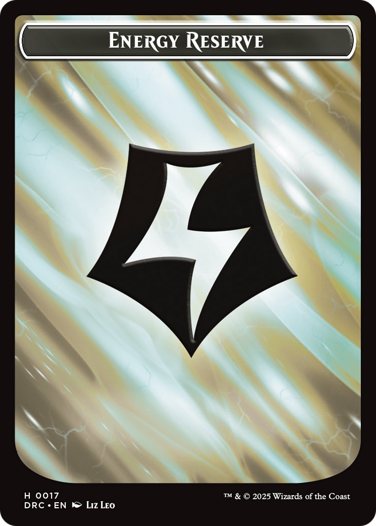 Image of Energy Reserve // Energy Reserve Double-Sided Token [Aetherdrift Commander Tokens]