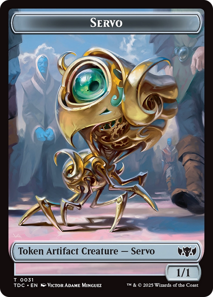Image of Servo // Warrior Double-Sided Token [Tarkir: Dragonstorm Commander Tokens]