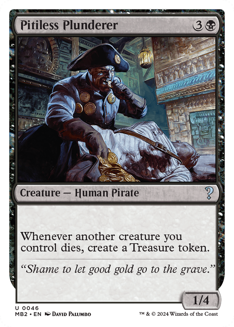 Image of Pitiless Plunderer (White Border) [Mystery Booster 2]