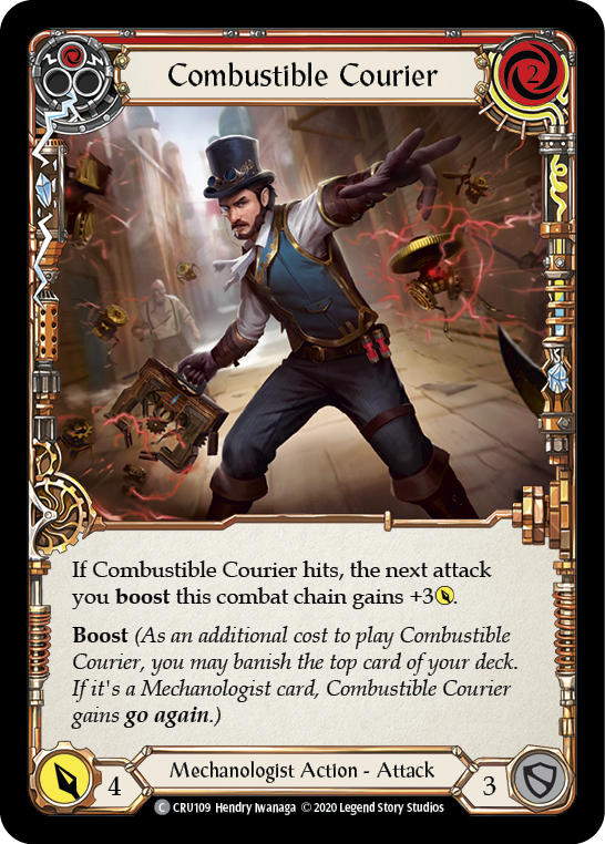 Image of Combustible Courier (Red) [CRU109] (Crucible of War)  1st Edition Normal