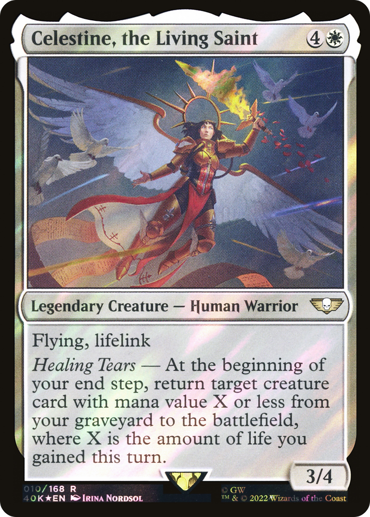 Image of Celestine, the Living Saint (Surge Foil) [Warhammer 40,000]