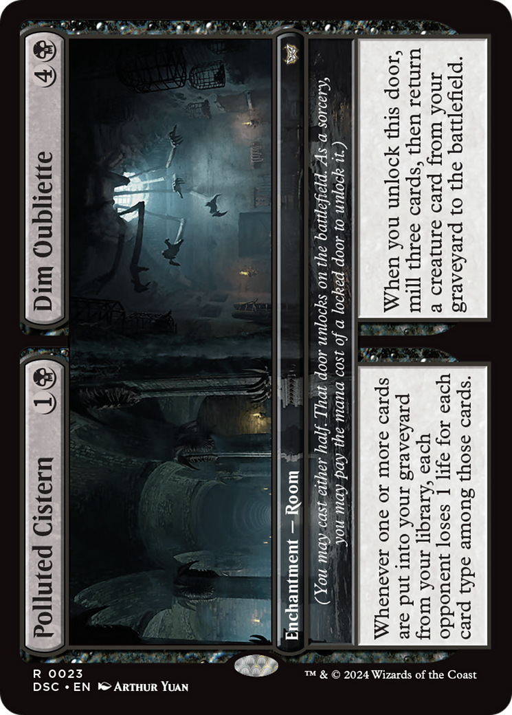 Image of Polluted Cistern // Dim Oubliette [Duskmourn: House of Horror Commander]
