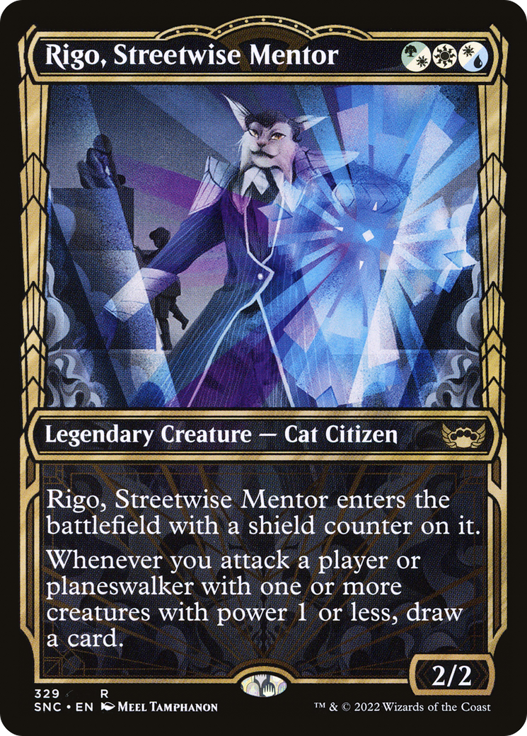 Image of Rigo, Streetwise Mentor (Showcase Golden Age) [Streets of New Capenna]