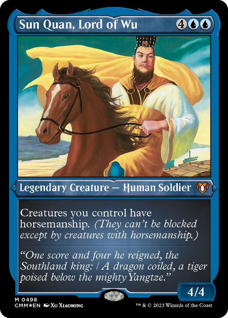 Image of Sun Quan, Lord of Wu (Foil Etched) [Commander Masters]