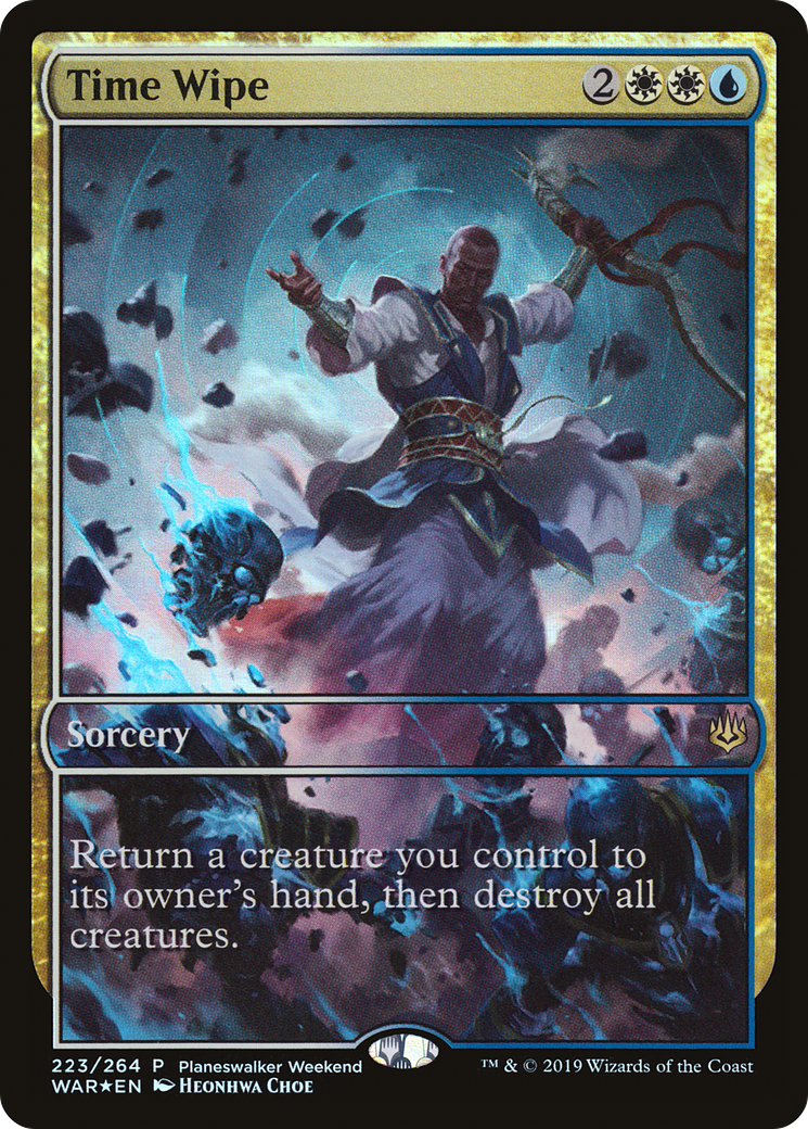 Image of Time Wipe (Planeswalker Weekend) (Full Art) [War of the Spark Promos]