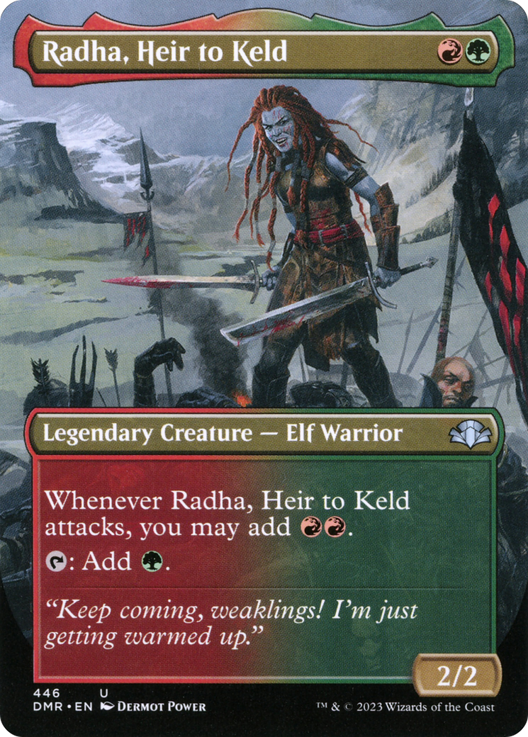 Image of Radha, Heir to Keld (Borderless Alternate Art) [Dominaria Remastered]
