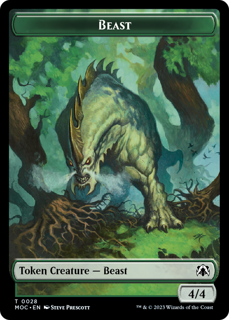 Image of Thopter // Beast Double-Sided Token [March of the Machine Commander Tokens]