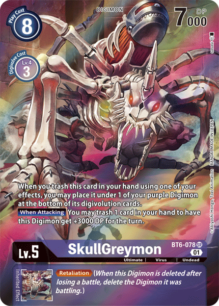 Image of SkullGreymon [BT6-078] (Alternate Art) [Double Diamond]