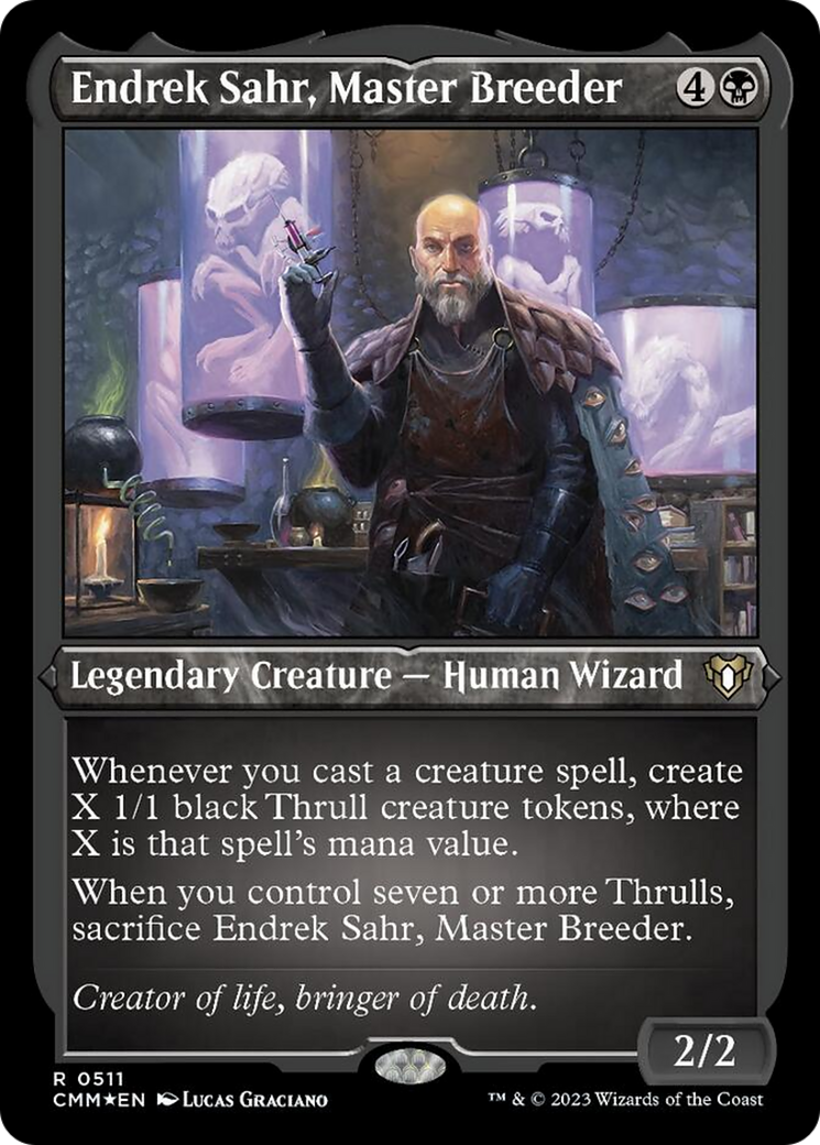 Image of Endrek Sahr, Master Breeder (Foil Etched) [Commander Masters]