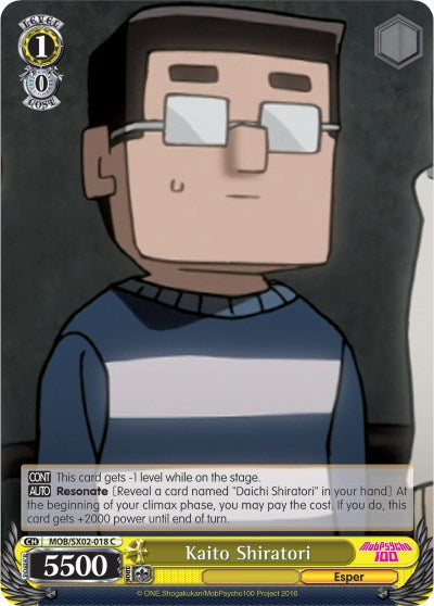 Image of Kaito Shiratori (MOB/SX02-018 C) [Mob Psycho 100]