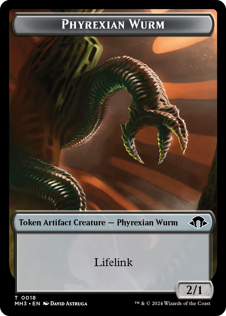 Image of Eldrazi Spawn // Phyrexian Wurm (0018) Double-Sided Token [Modern Horizons 3 Tokens]