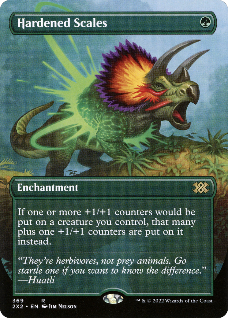 Image of Hardened Scales (Borderless Alternate Art) [Double Masters 2022]