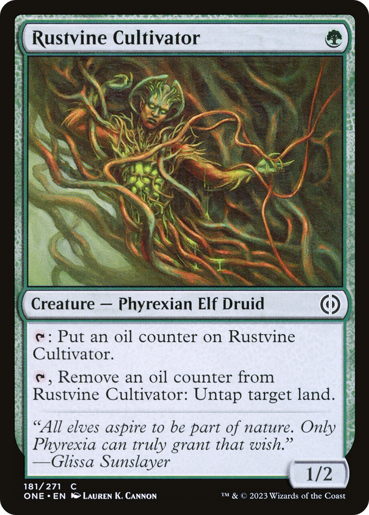 Image of Rustvine Cultivator [Phyrexia: All Will Be One]