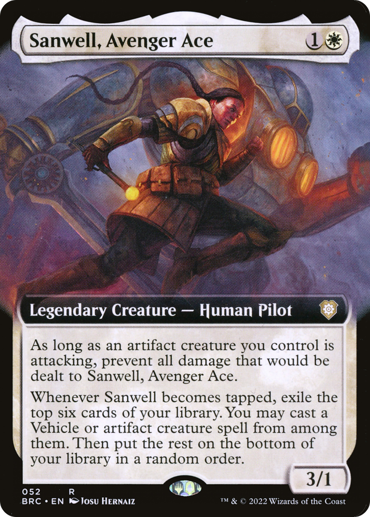 Image of Sanwell, Avenger Ace (Extended Art) [The Brothers' War Commander]