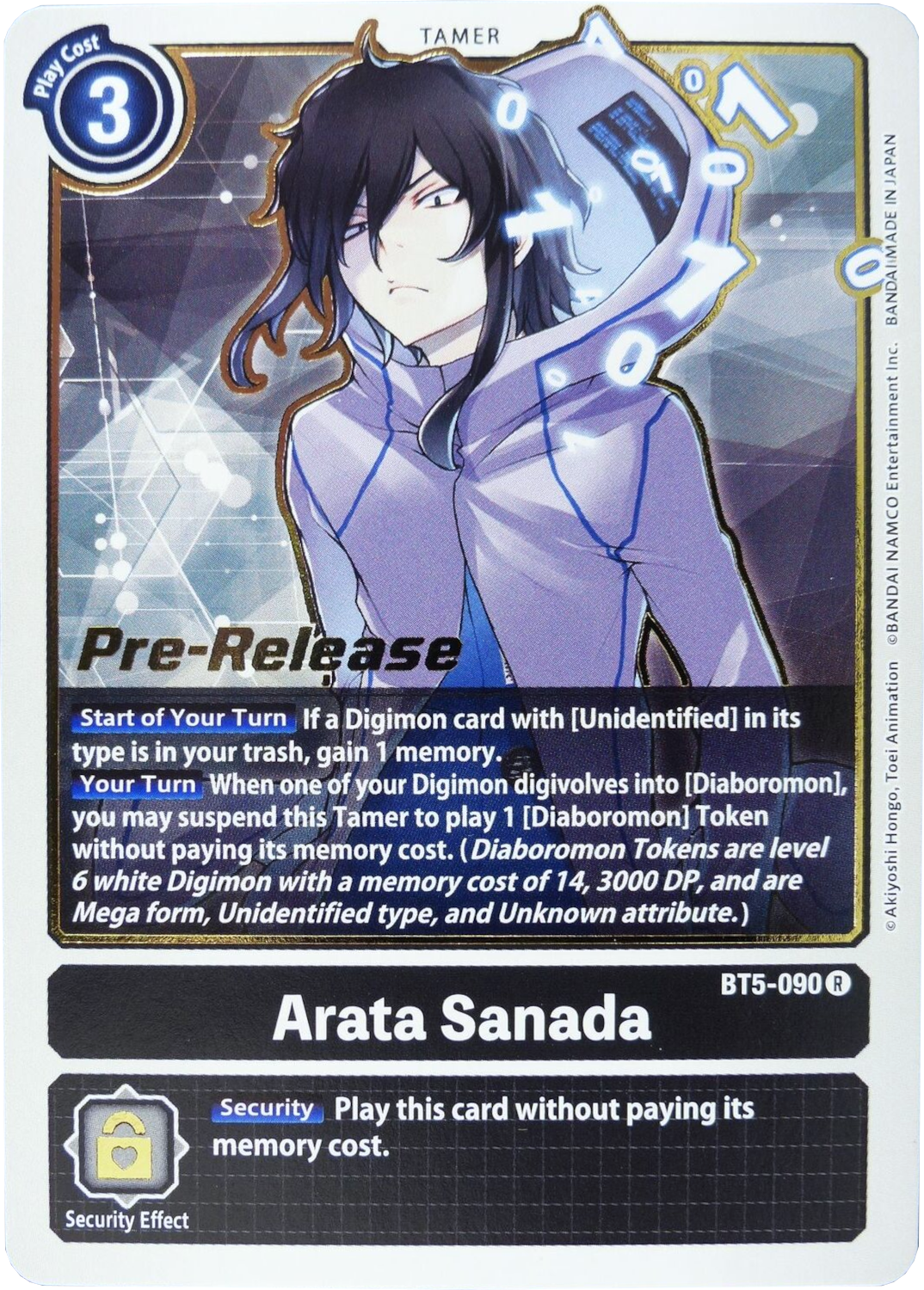 Image of Arata Sanada [BT5-090] [Battle of Omni Pre-Release Promos]
