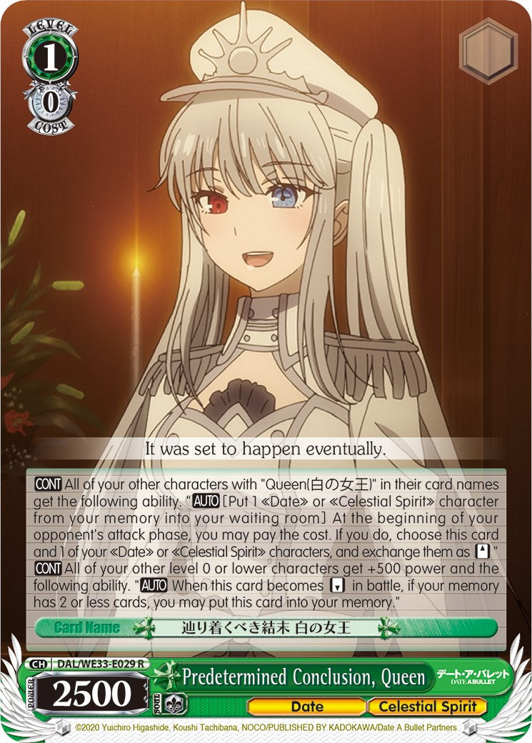 Image of Predetermined Conclusion, Queen (DAL/WE33-E029 R) (Parallel Foil) [Date A Bullet]