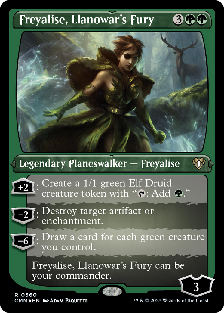 Image of Freyalise, Llanowar's Fury (Foil Etched) [Commander Masters]