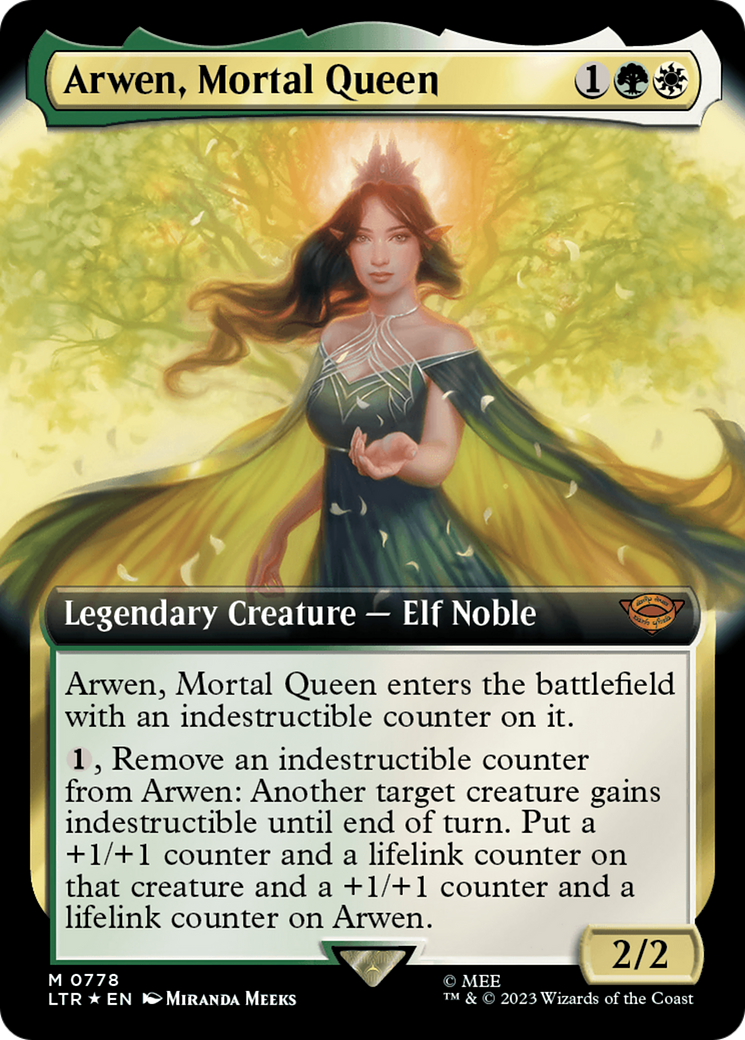 Image of Arwen, Mortal Queen (Extended Art) (Surge Foil) [The Lord of the Rings: Tales of Middle-Earth]