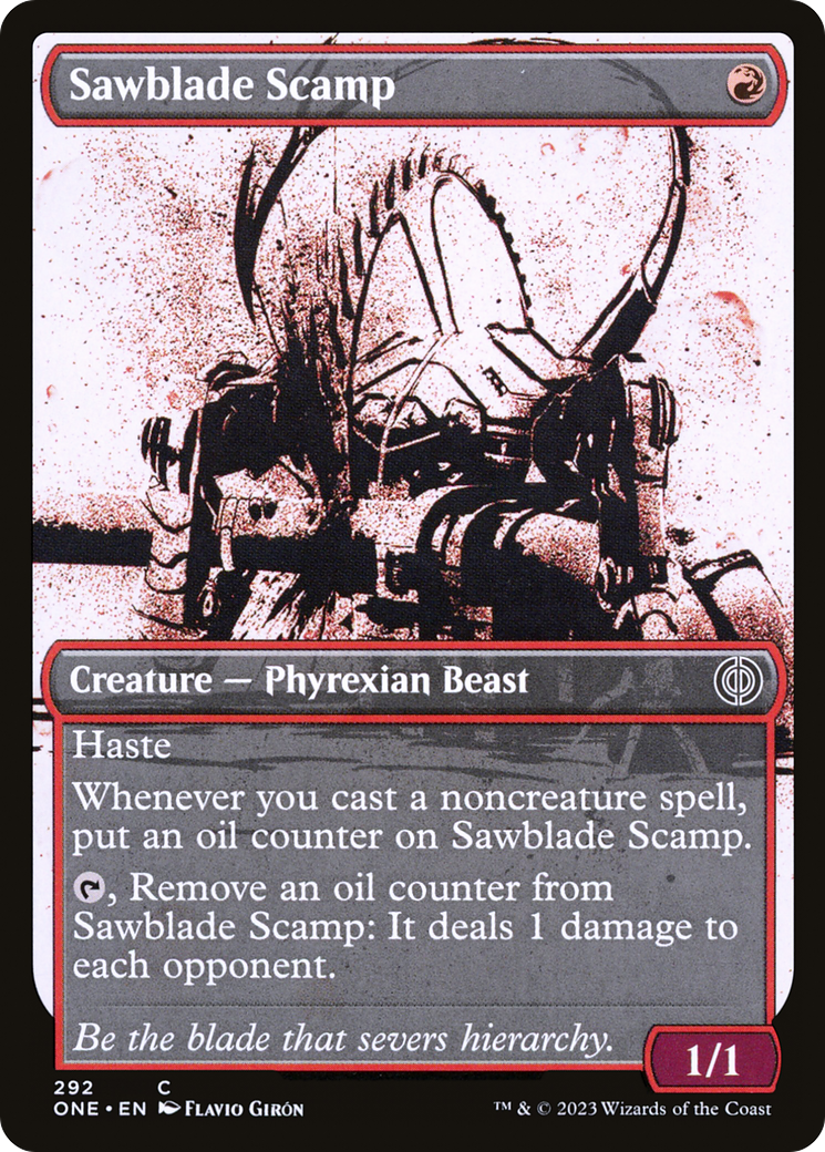 Image of Sawblade Scamp (Showcase Ichor) [Phyrexia: All Will Be One]