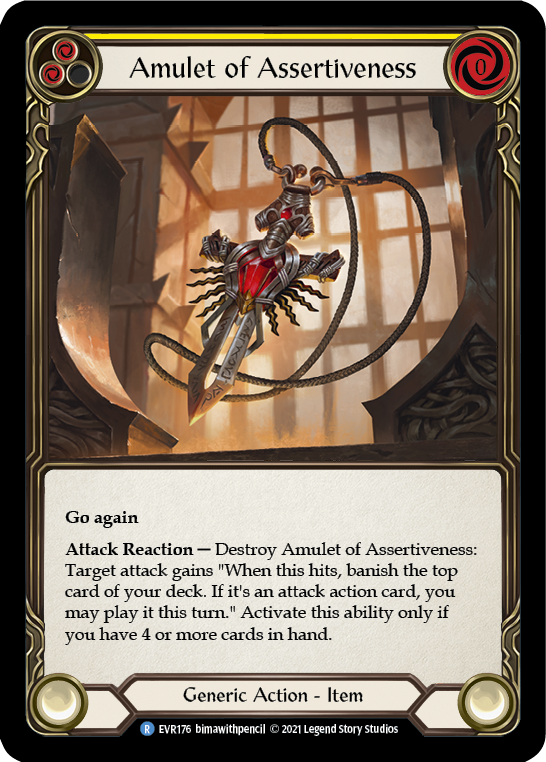 Image of Amulet of Assertiveness [EVR176] (Everfest)  1st Edition Cold Foil