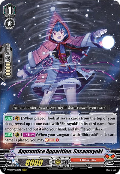 Image of Apprentice Apparition, Sasameyuki (V-SS07/031EN) [Clan Selection Plus Vol.1]